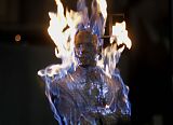 Flaming Obama Scupture