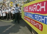 Peace March in Calcutta