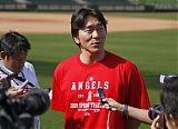 Hideki Matsui at Angels Training Camp