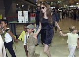 Angelina Jolie & Kids in Japan